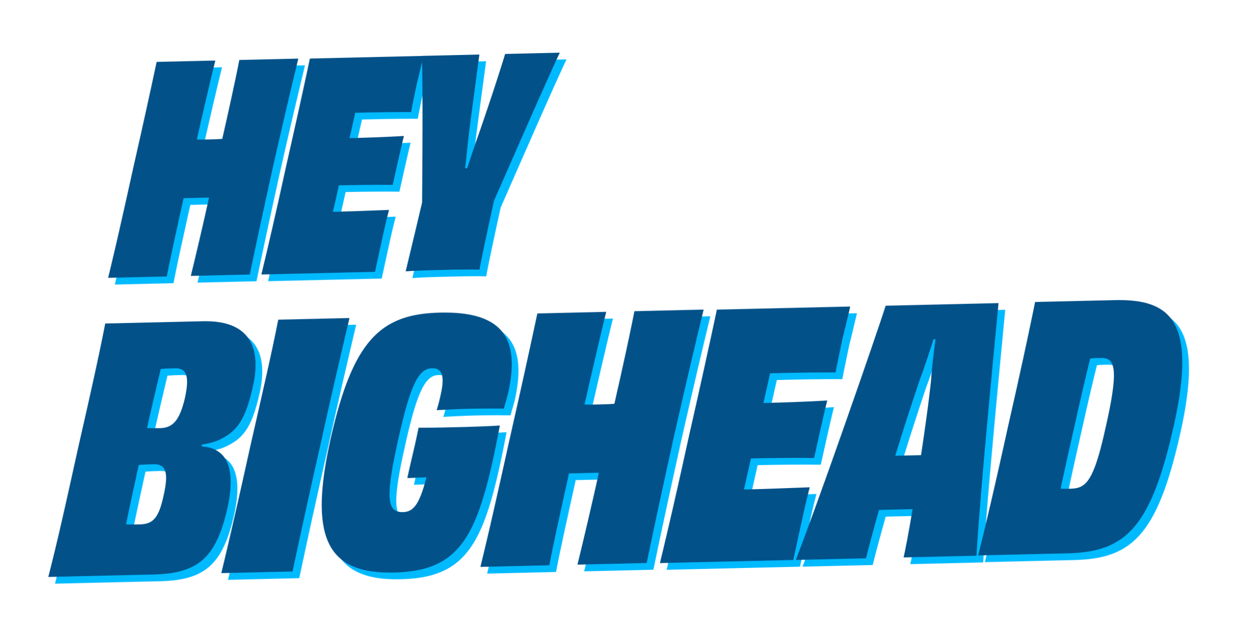 Hey BigHead Show Logo dark light blue